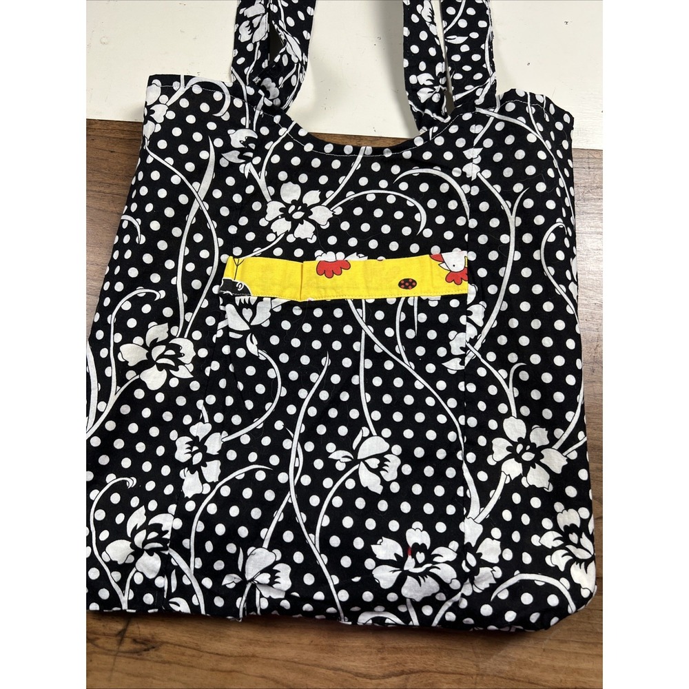 handmade tote bag Chickens Hens Reversible Cotton Double Handle Barnyard‎ Kitch - Picture 3 of 9